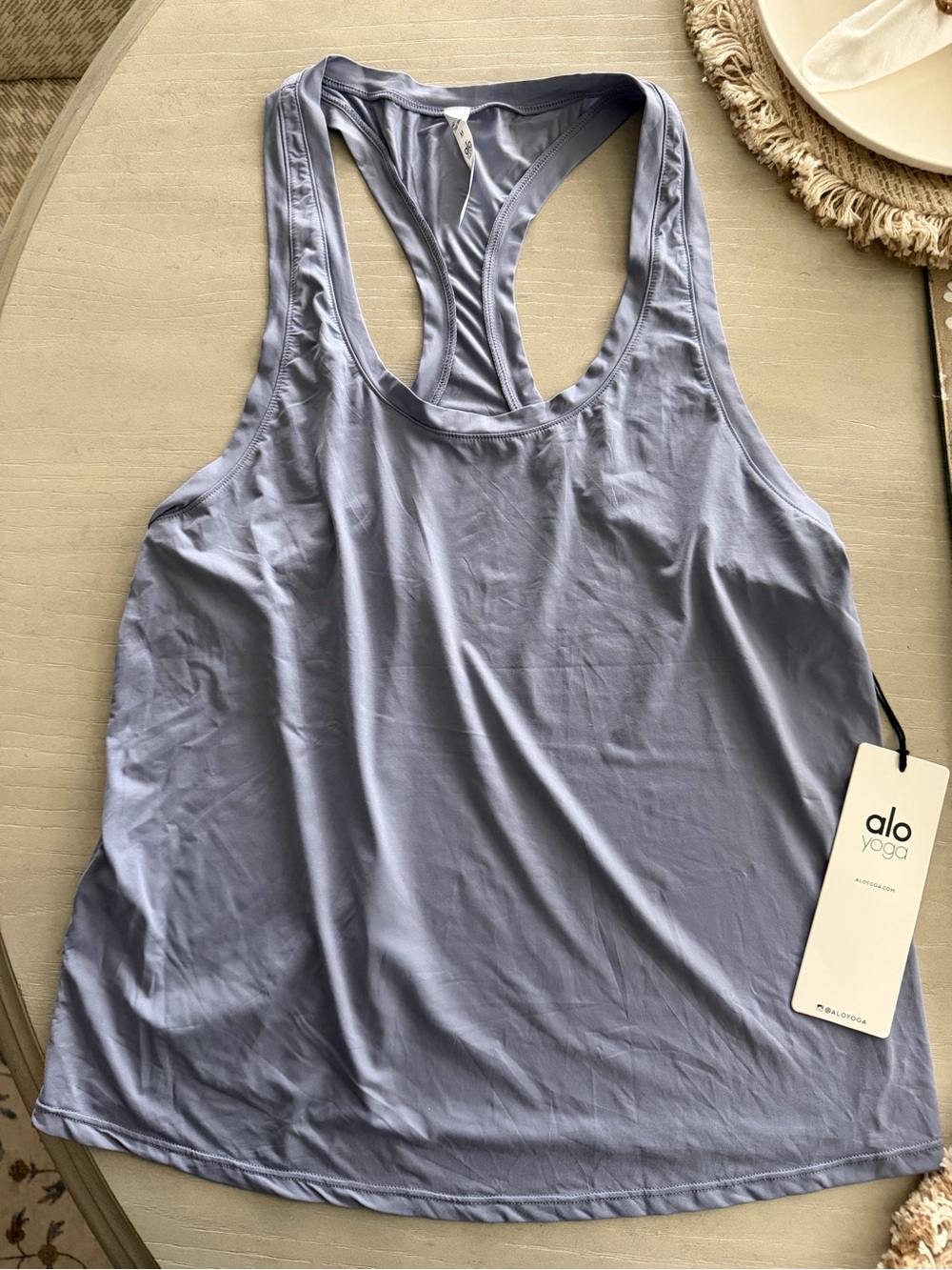 NWT ALO Yoga Light Lavender Racerback Tank Top